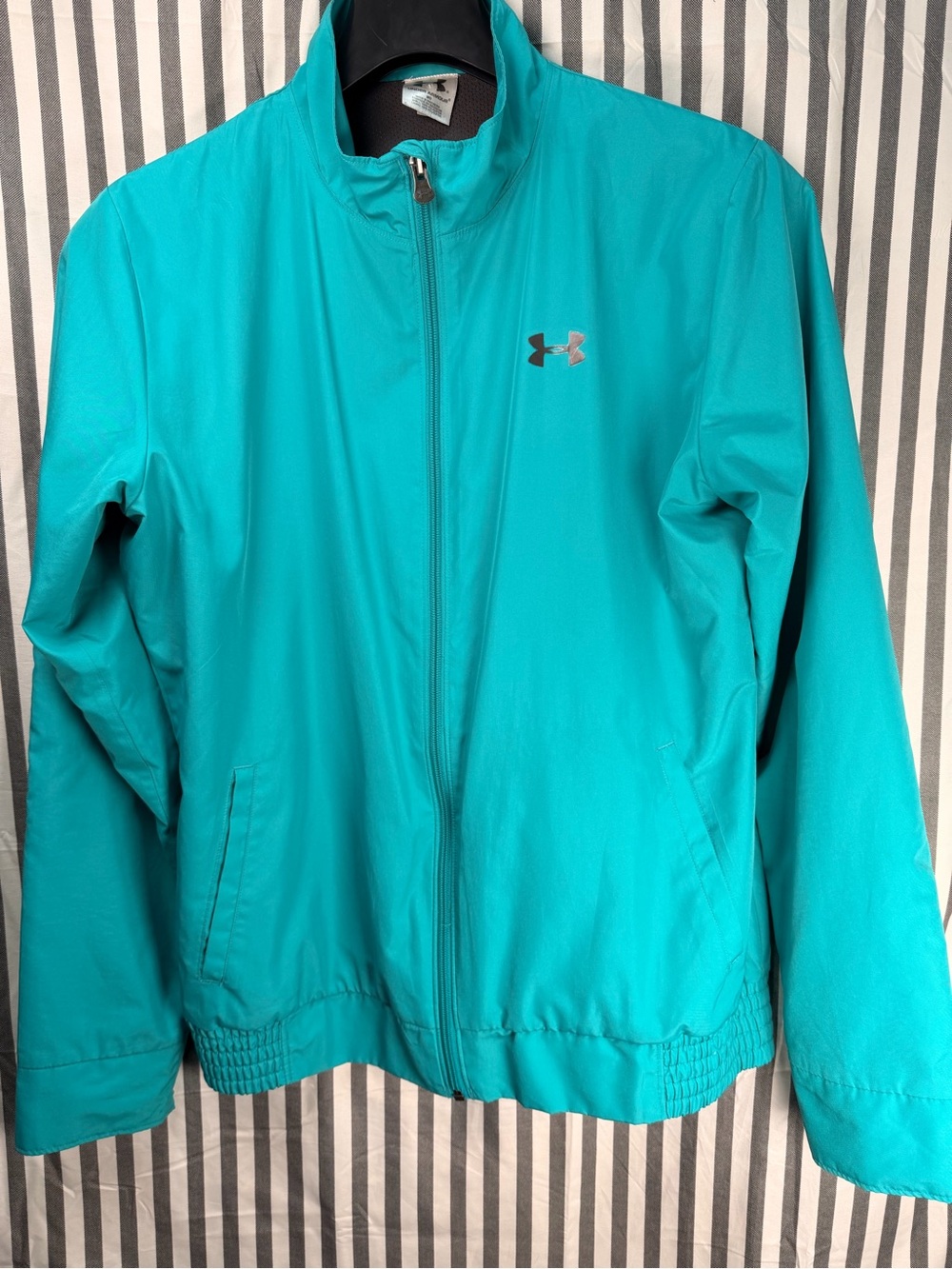 Under Armour Women's Teal Full Zip Lightweight Jacket Medium Windbreaker Coat